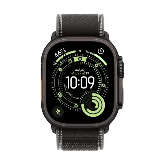 Apple Watch Ultra 3 Gps + Cellular 49Mm Black Titanium Case With Black/Charcoal Trail Loop - S/M